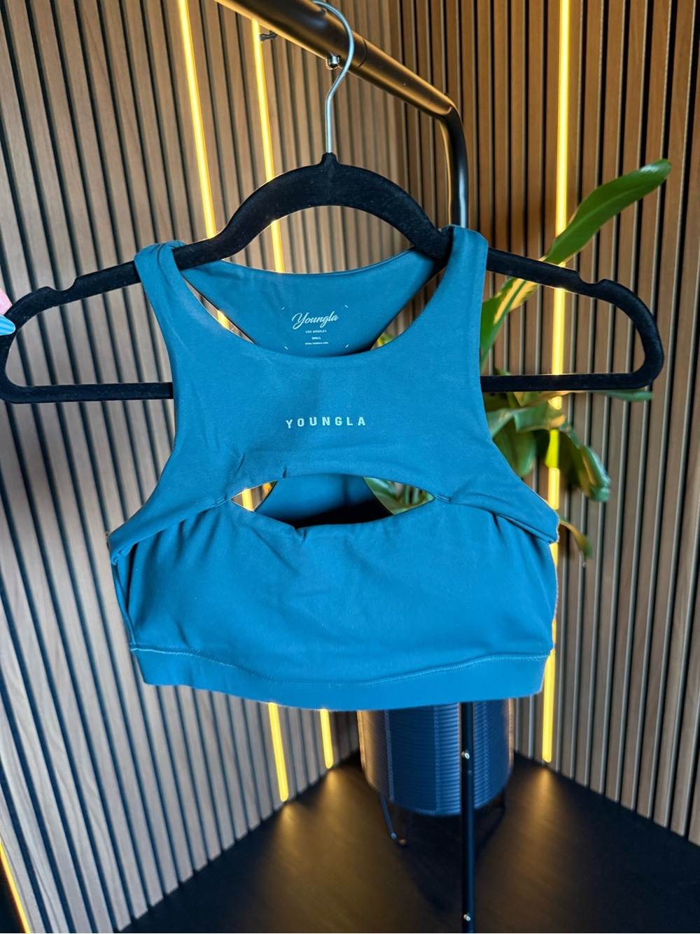 YoungLA Teal Cutout Peekaboo Sports Bra - Teal Women’s Top
